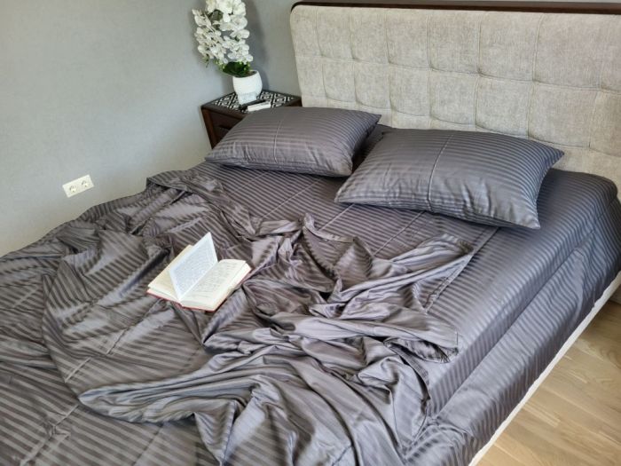 Stripe LUX GRAY SHADOW 1/1см (Полуторний)