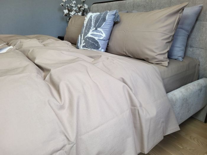 Бежевий, бязь PREMIUM (Полуторний)