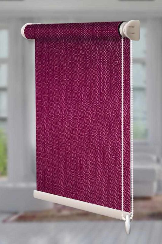 Рулонна штора Льон відкритого типу Бузковий (Len-RSS-01-3445)