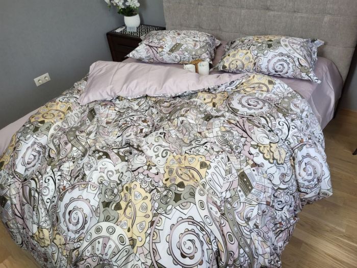 Сатин PREMIUM, ILLUSION підк. двустор. (Полуторний)