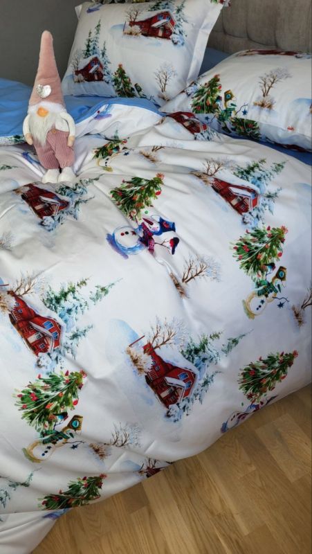 Сатин PREMIUM, NEW YEAR  підк. Цільн. (Полуторний)