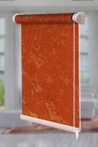Рулонна штора Шовк відкритого типу Помаранчевий