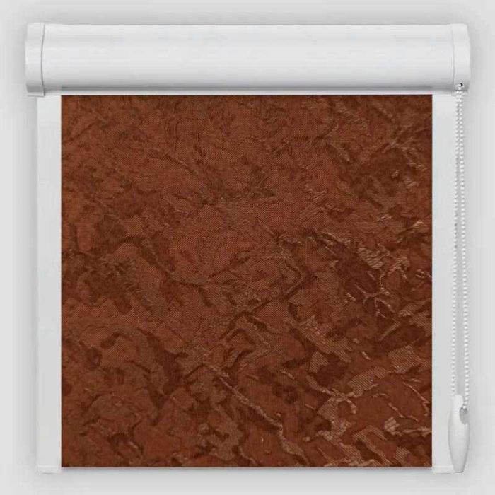 Рулонна штора Шовк закритого типу Коричневий