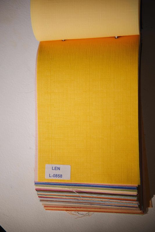 Рулонна штора Льон відкритого типу Жовтий (Len-RSS-01-2251)