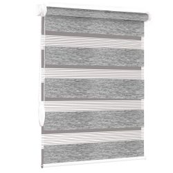 Рулонна штора Pastoral день-ніч відкритого типу Сірий