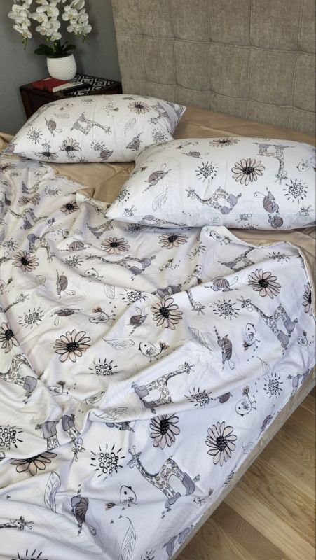 Сатин PREMIUM, ZOO Двустор. (Полуторний)