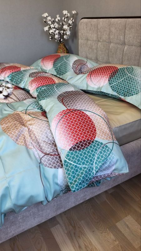 Сатин PREMIUM, TOLEDO COLORFUL підк. Цільн. (Полуторний)