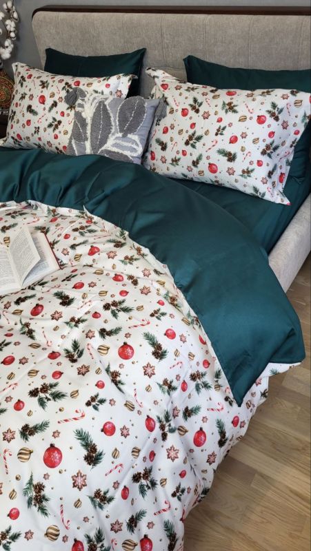 Сатин PREMIUM, DECORATIONS (Полуторний)