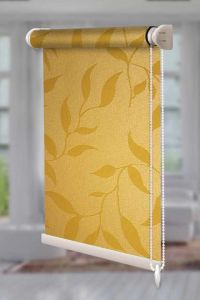 Рулонна штора Натура відкритого типу Жовтий