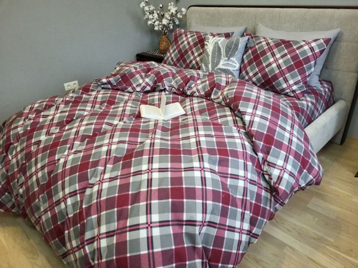 Крафт бордо, Turkish flannel (Полуторний)