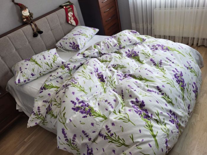 Лаванда/білий, Turkish flannel підк. двостор. (Євро)