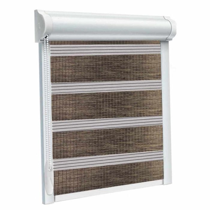 Рулонна штора Pastoral DN день-ніч закритого типу П-подібна Мокко