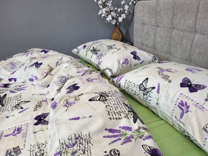 Листівка/салатовий, Turkish flannel (Полуторний)