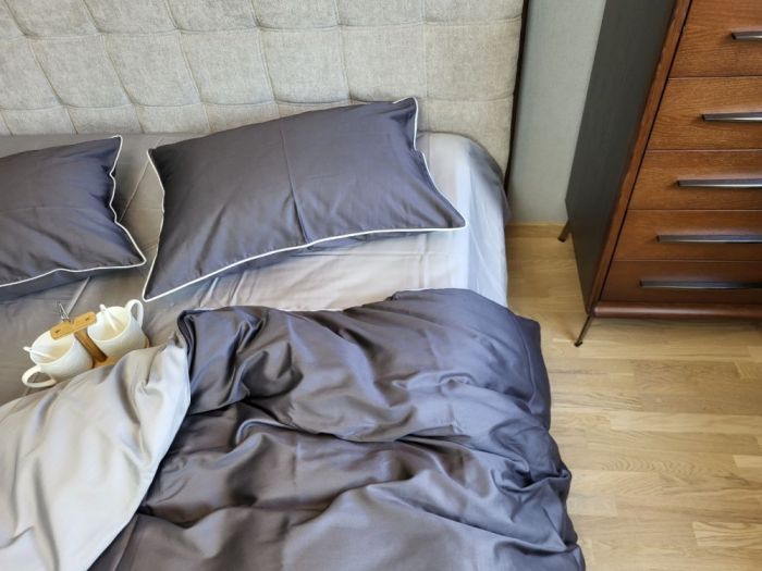 Сатин однотонний №240+№251, з кантом (Полуторний)