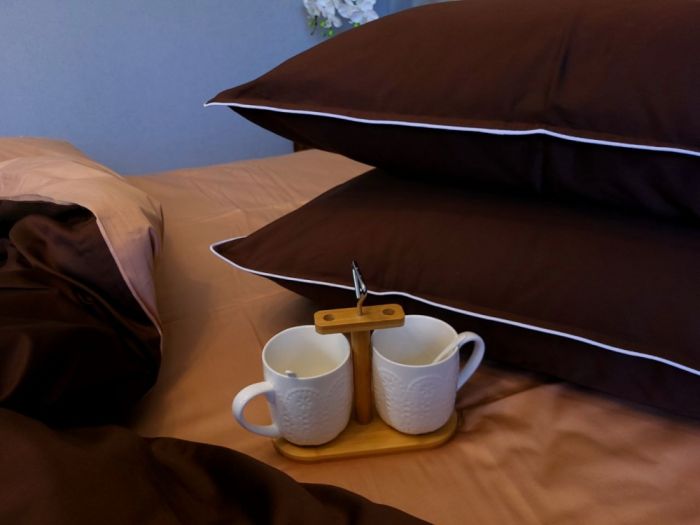 Сатин однотонний №154+№165, з кантом (Полуторний)