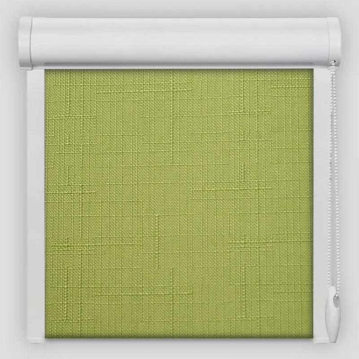 Рулонна штора Льон закритого типу Салатовий