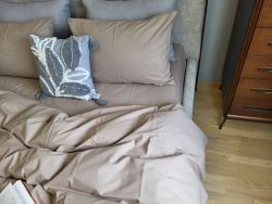 Бежевий, бязь PREMIUM (Полуторний)