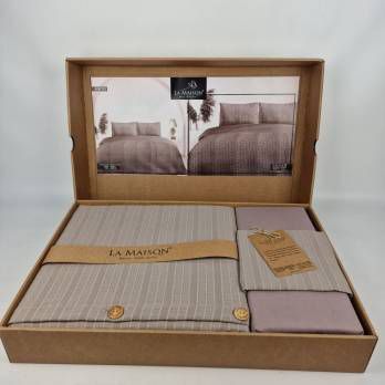 Двоспальний Євро комплект La Maison Korte Kahve Муслін+Тенсел