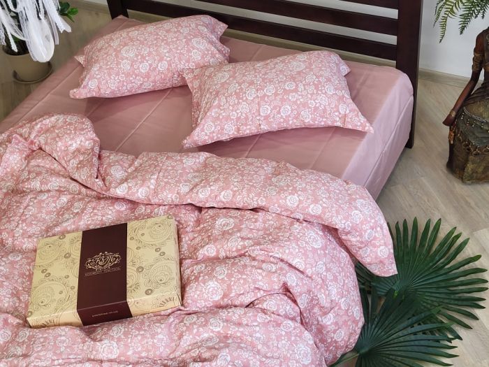 Сатин PREMIUM, MUSCAT ROSE підк. Цільн. (Полуторний)