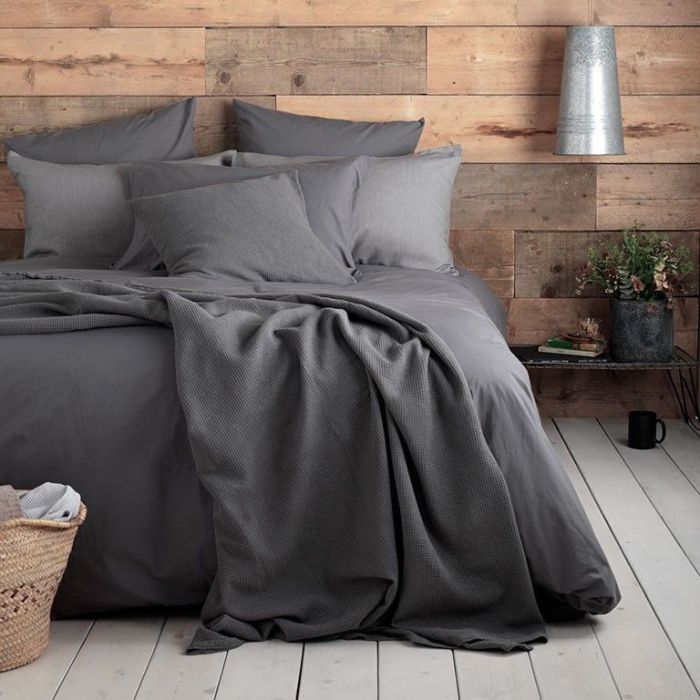 Постільна білизна Антрацит Ранфорс MERISET - Сімейний на резинці