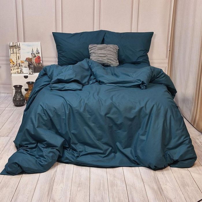 Постільна білизна Морська хвиля Ранфорс MERISET - Сімейний на резинці