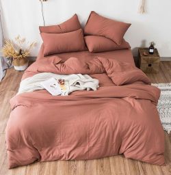 Постільна білизна Фраппе Ранфорс MERISET - Сімейний на резинці