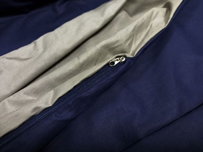 Постільна білизна ДУЕТ Сіро-Синє Ранфорс MERISET - Сімейний на резинці