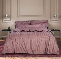 Постільна білизна PURPLE Elite Сатин страйп MERISET - Сімейний на резинці