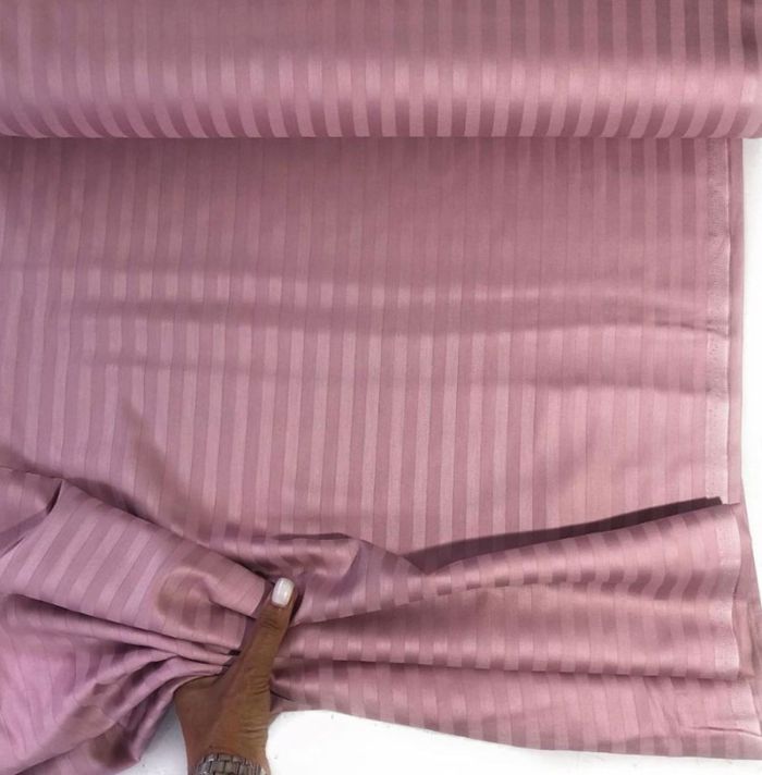 Постільна білизна MAUVE Elite Сатин страйп MERISET - Сімейний на резинці