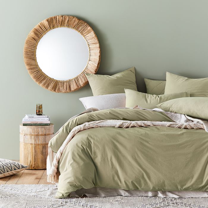 Постільна білизна Світла оливка Ранфорс MERISET - Сімейний на резинці