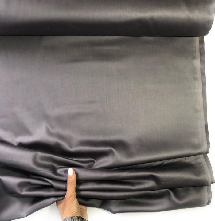 Постільна білизна ANTHRACITE Premium Сатин однотон MERISET - Сімейний на резинці