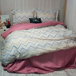 Постільна білизна Абстракція зігзаг Ранфорс MERISET - Сімейний на резинці