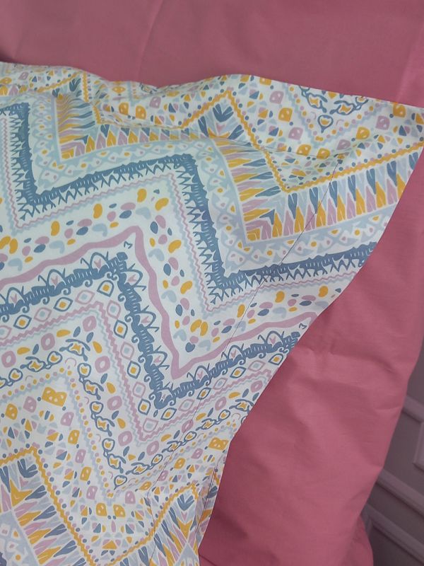 Постільна білизна Абстракція зігзаг Ранфорс MERISET - Сімейний на резинці