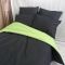 Постільна білизна ДУЕТ Чорний/Фісташка Ранфорс MERISET - Сімейний на резинці