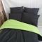 Постільна білизна ДУЕТ Чорний/Фісташка Ранфорс MERISET - Сімейний на резинці