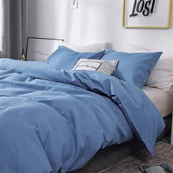 Постільна білизна Блакить Ранфорс MERISET - Сімейний на резинці