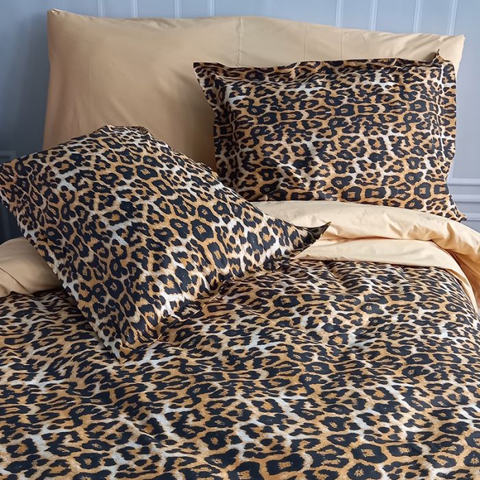 Постільна білизна Леопард Ранфорс MERISET - Сімейний на резинці