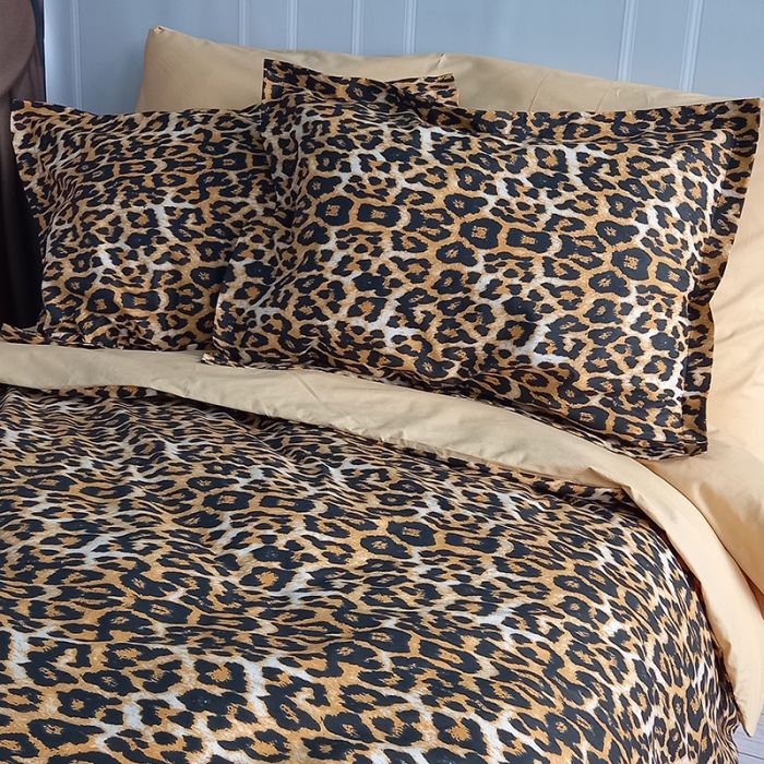 Постільна білизна Леопард Ранфорс MERISET - Сімейний на резинці