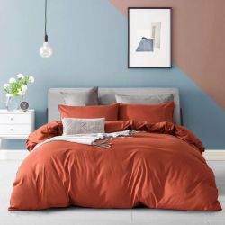 Постільна білизна Теракот Ранфорс MERISET - Сімейний на резинці