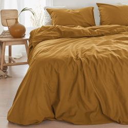 Постільна білизна Охра Ранфорс MERISET - Сімейний на резинці