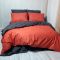Постільна білизна ДУЕТ Теракот/Антрацит MERISET - Сімейний на резинці
