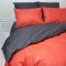 Постільна білизна ДУЕТ Теракот/Антрацит MERISET - Сімейний на резинці