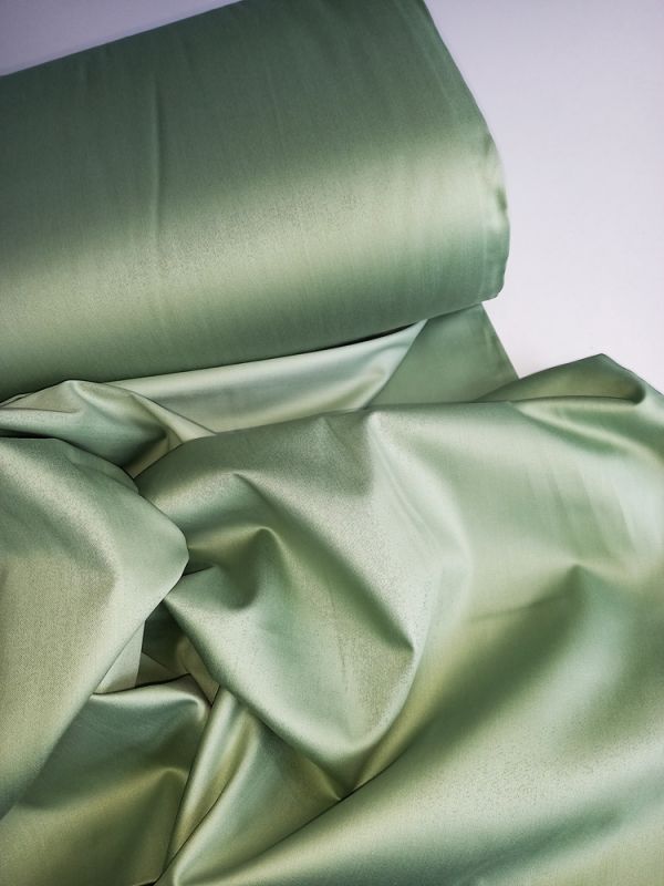 Постільна білизна GREEN FOG Premium Сатин однотон MERISET - Сімейний на резинці