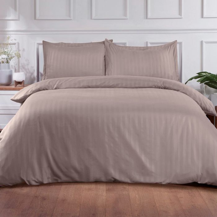 Постільна білизна COCOA Elite Сатин страйп MERISET - Сімейний на резинці