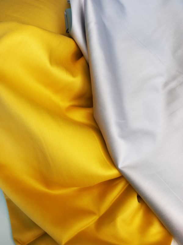 Постільна білизна ДУЕТ GOLDEN/PLATINUM Premium Сатин однотон MERISET - Сімейний на резинці