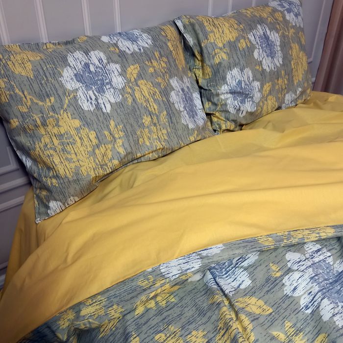 Постільна білизна Флора Ранфорс MERISET - Сімейний на резинці