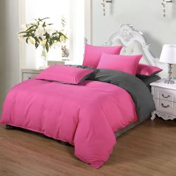 Постільна білизна ДУЕТ Барбі/Антрацит Ранфорс MERISET - Сімейний на резинці