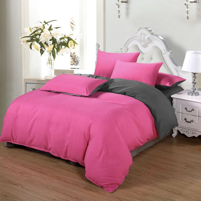 Постільна білизна ДУЕТ Барбі/Антрацит Ранфорс MERISET - Сімейний на резинці