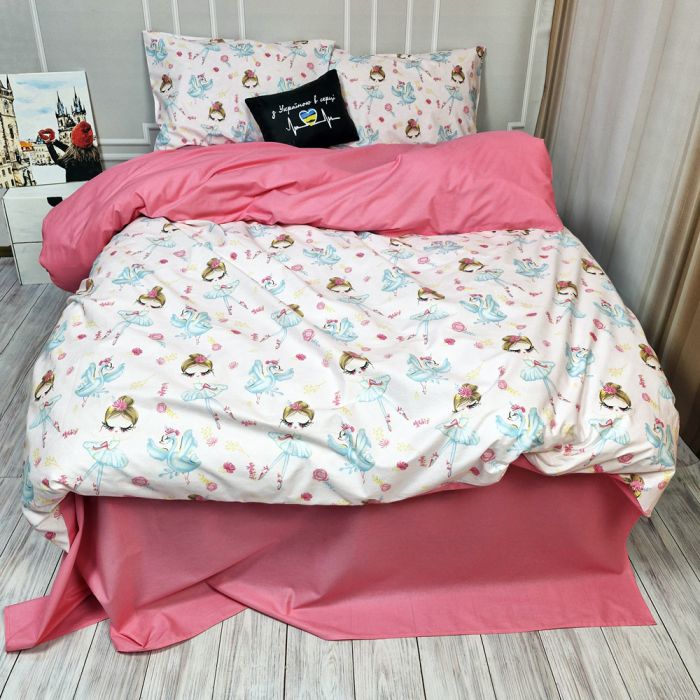 Постільна білизна Барбіленд Ранфорс MERISET - Сімейний на резинці