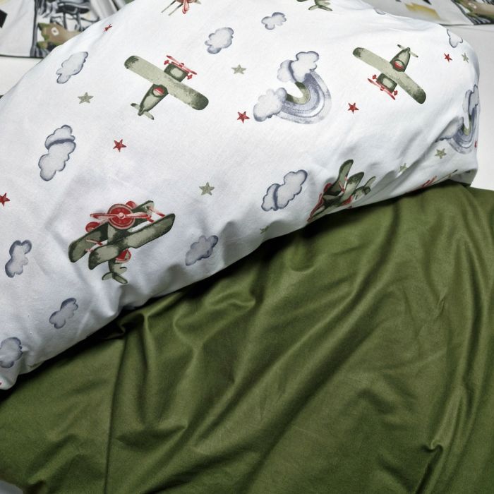 Постільна білизна Літачки Ранфорс MERISET - Сімейний на резинці
